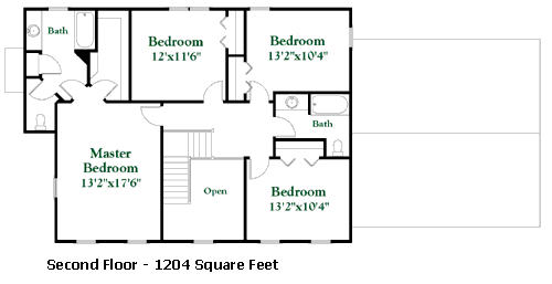 Second Floor Plan Crossroads Colonial